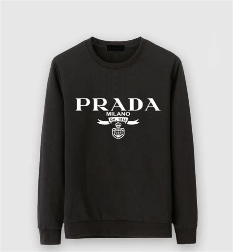 prada logo hoodie men